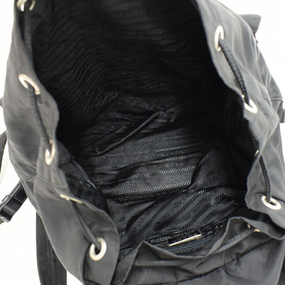 Prada Nylon Leather Backpack Rucksack Backpack Bl… - image 8